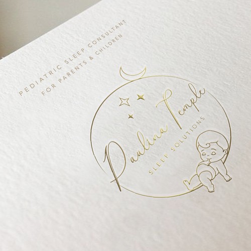 Moon brand with the title 'Logotipo Paula Temple “sleep Consultant” '