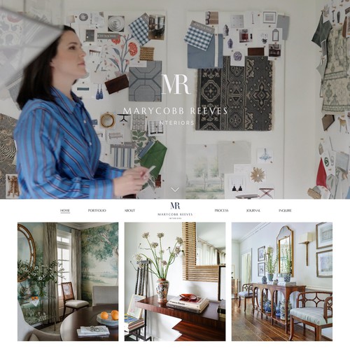 Design with the title 'Interior Design Website'