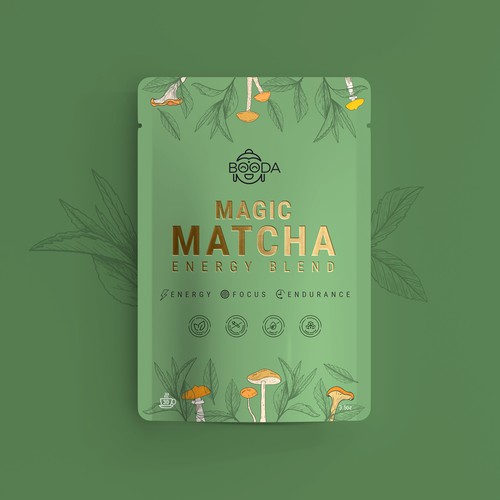 Energy drink packaging with the title 'Product Packaging'