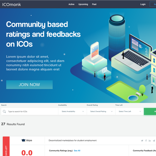 Town artwork with the title 'Isometric Digital Currency Town Contest'