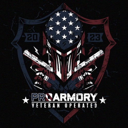 Patriotic t-shirt with the title 'ProArmory T-shrt Design '