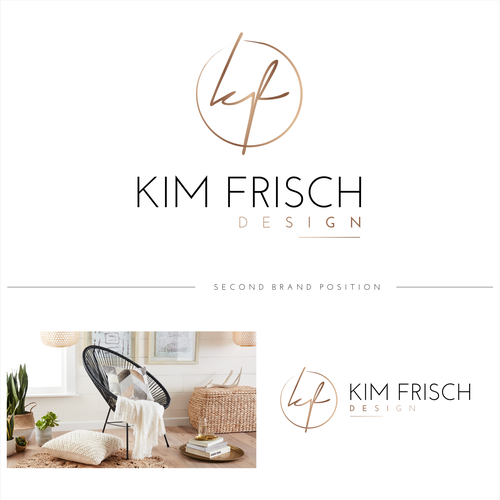 Home furnishing logo with the title 'kim frisch design'