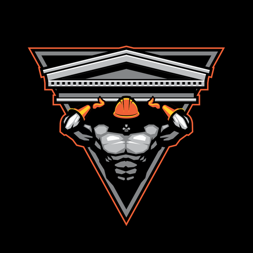 Masculine logo with the title 'Valor Roofing'