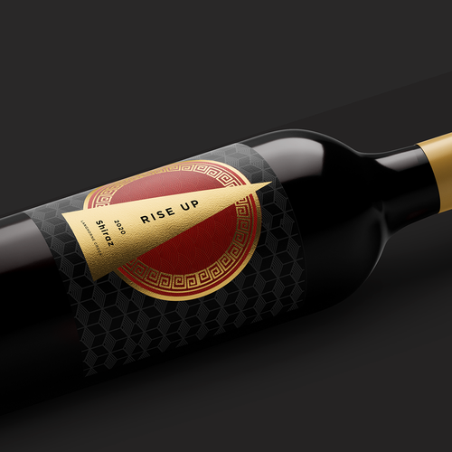 Chinese design with the title 'Wine Label for Chinese market'