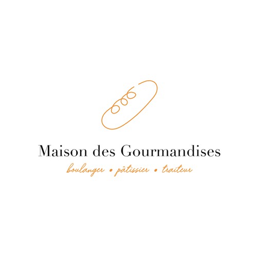 One line design with the title 'Maison des Gourmandises'