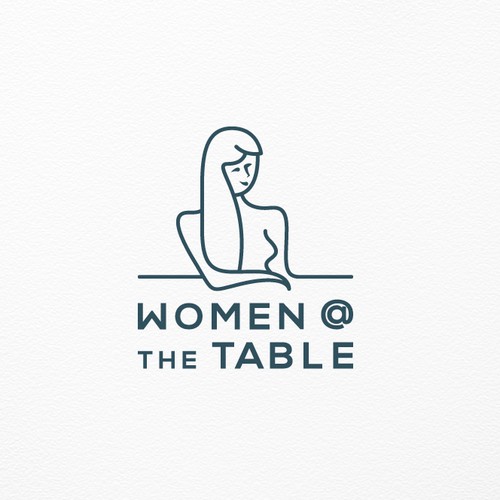 Lady design with the title 'women @ the table'