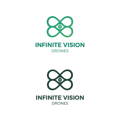 Infinite logo with the title 'Infinite Vision Drones Logo Concept'