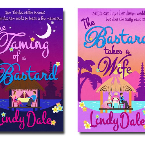 Comedy book cover with the title 'Create Exciting New Book Covers for an Existing Romantic Comedy Series'