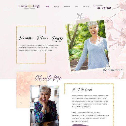 Illustrative design with the title 'Financial Planning with Flair needs a website revamp'
