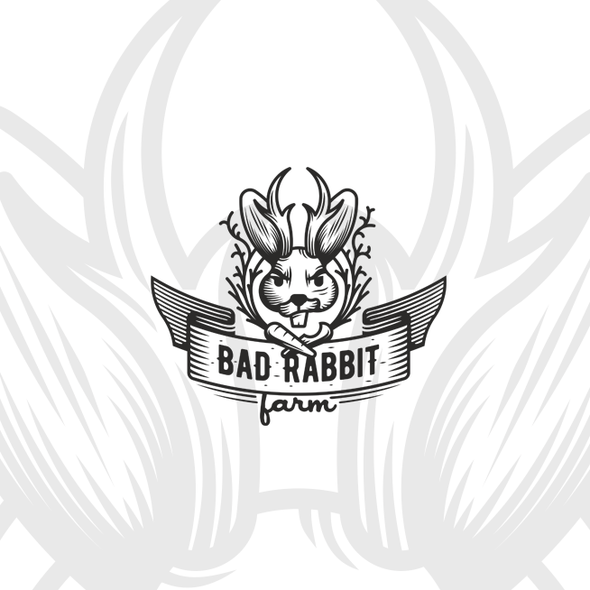 Horn logo with the title 'Bad Rabbit Farm'