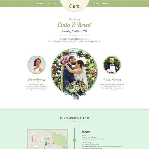 Wedding website with the title 'Wedding Website'