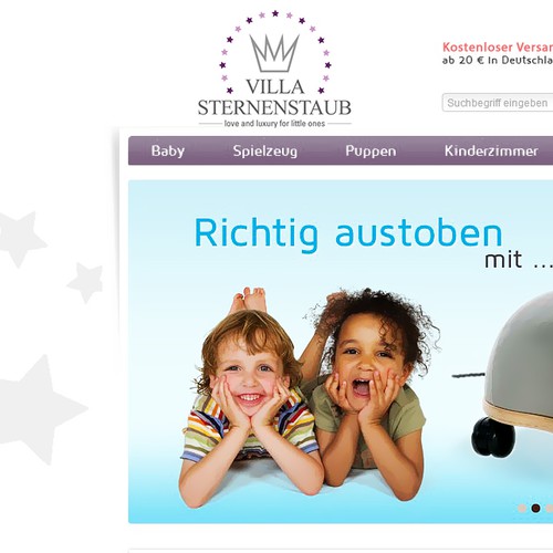 Child brand with the title 'Villa Sternenstaub'