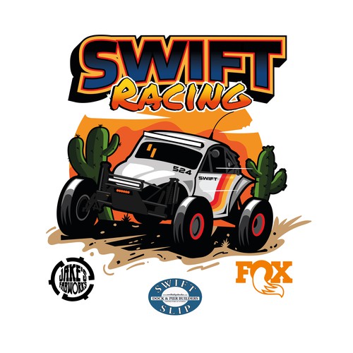 Car t-shirt with the title 't-shirt design for Swift racing baja bug'
