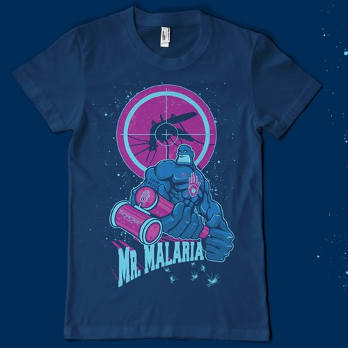 Superhero t-shirt with the title 'Help Tropicare with a new t-shirt design for a good cause #malaria'