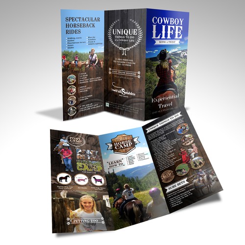 Summer camp design with the title 'cowboy'