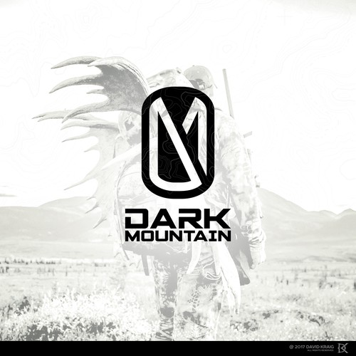 Hunting design with the title 'DARK MOUNTAIN'
