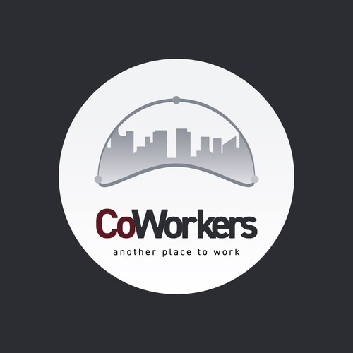 Marca logo with the title 'Conceito de logotipo para coworking'