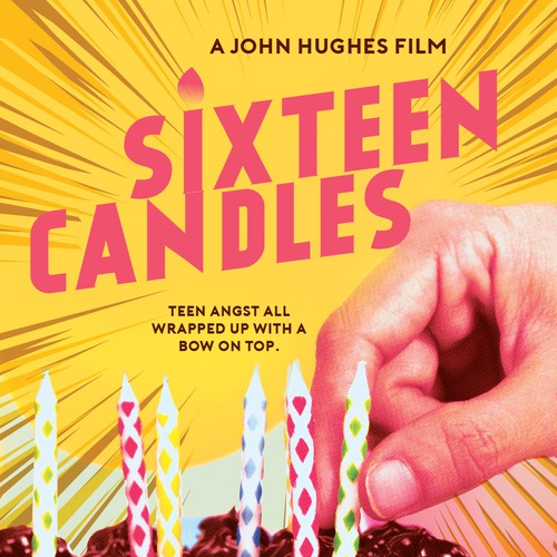 Birthday design with the title 'Vibrant '80s Movie Poster'