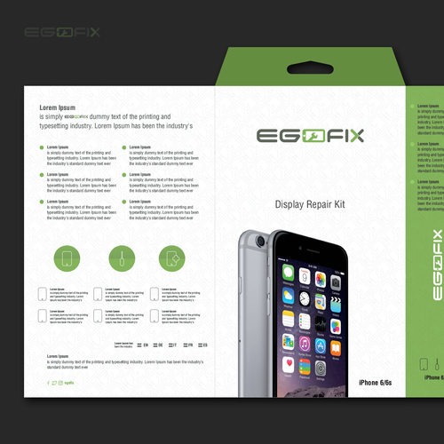 Mobile brand with the title 'Winning design of logo+Package design'
