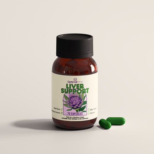 Pharmaceutical label with the title 'Minimalist packaging for pharmaceutical product'