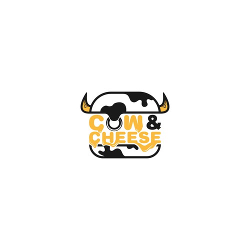 Cheese logo with the title 'Logo for Cow and Cheese'