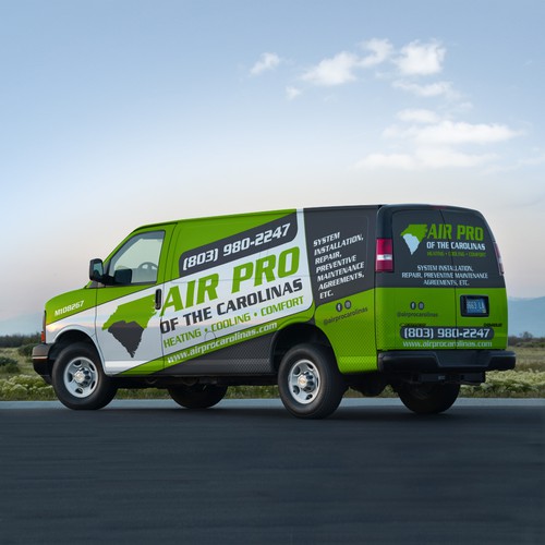 Air design with the title 'Air Pro Van Wrap'