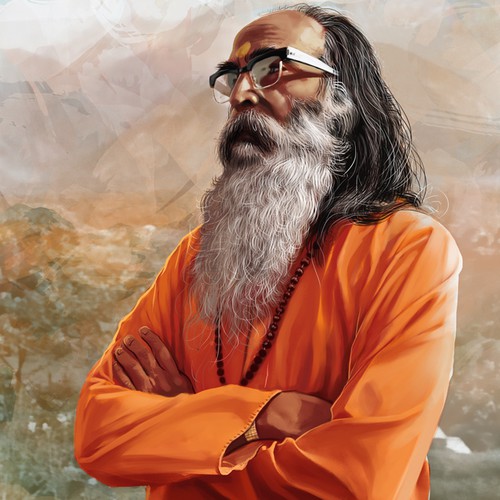 Illustration with the title 'illustration for Rudraraksha'
