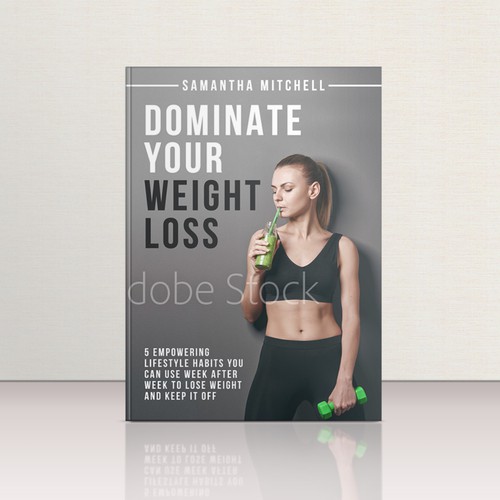 Diet book cover with the title 'Design a report cover for "empowering healthy lifestyle" topic'