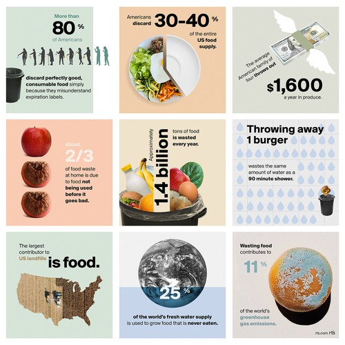 Recycling design with the title 'Creative Statistics'