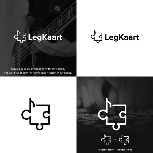Lego design with the title 'Music Puzzle Logo'