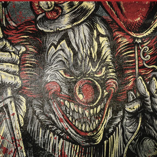 Scary design with the title 'Scary Clown'