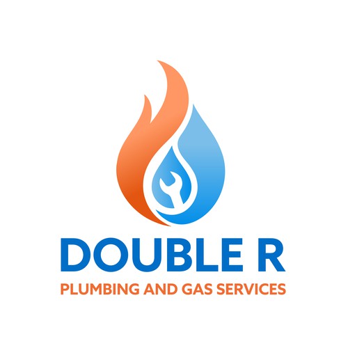 Cleaning company logo with the title 'Double R '