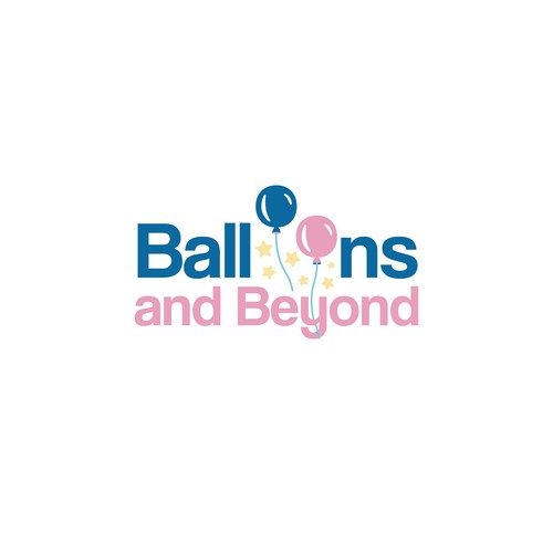 Balloon logo with the title 'Logo concept for Ballons and Beyond'