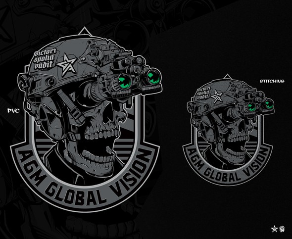 Military design with the title 'AGM Global Vision'