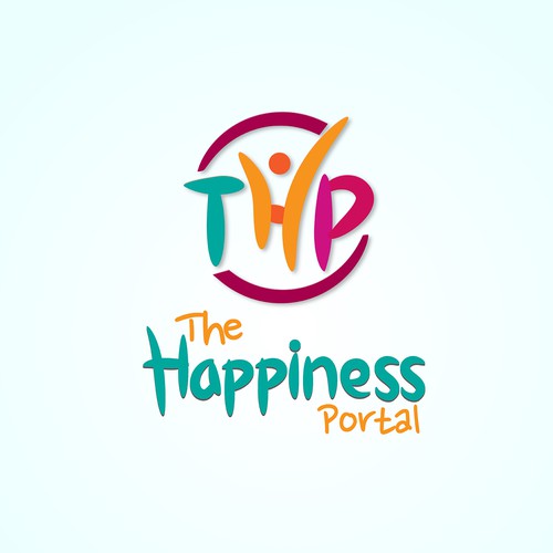 Motivational logo with the title 'THE HAPPINESS PORTAL'