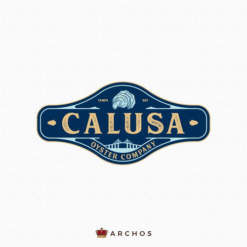 Bridge logo with the title 'Calusa Oyster Company'