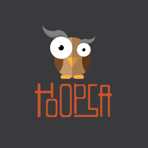 Orange and gray logo with the title 'Fun Logo Design for App'