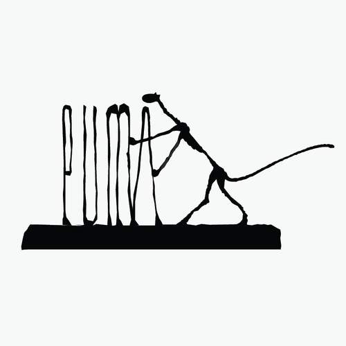 Illustration with the title 'Puma logo in Alberto Giacometti style.'