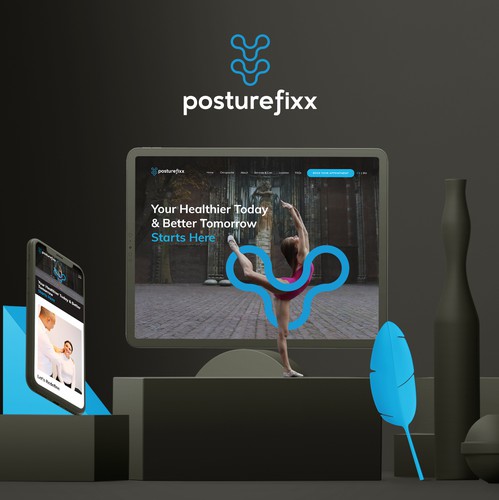 Creative website with the title 'Posturefix Website Design and Wordpress'