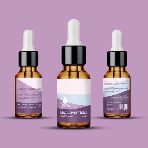 Vector label with the title 'Essential Oil Dropper-Bottle Label'