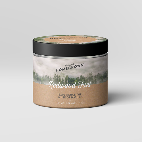 Cannabis label with the title 'Label design'