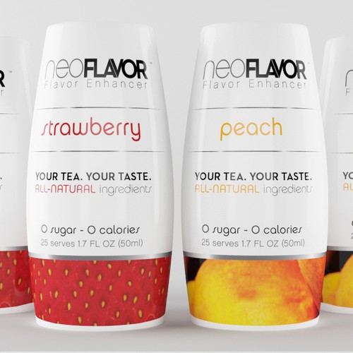 Strawberry label with the title 'Tea Label'