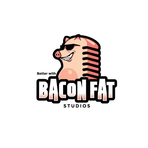 Radio station logo with the title 'Bacon Fat Studio'