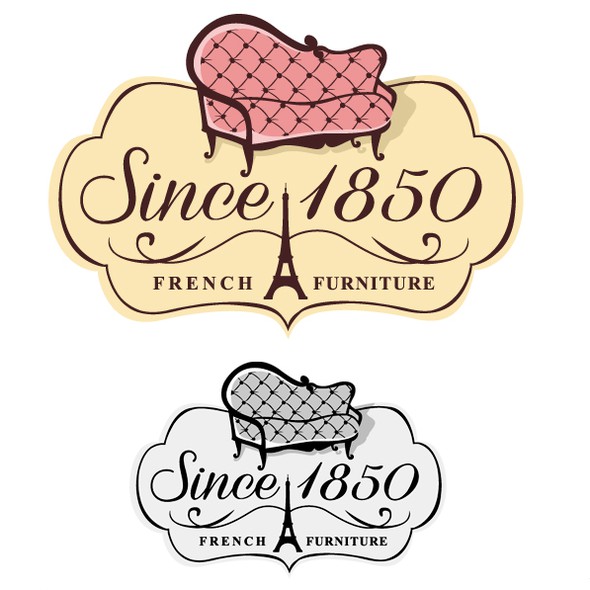 Antique logo with the title 'French Antique Furniture Logo'