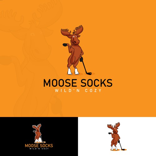 Moose logo with the title 'Mascot Logo Design'