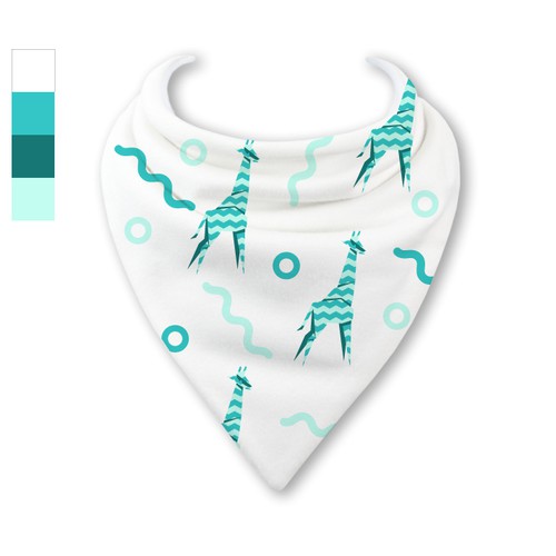 Outfit design with the title 'Set of stylish bibs, baby’s outfit'