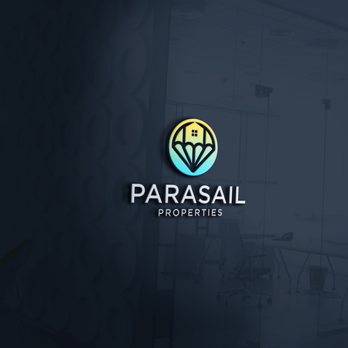 Paragliding logo with the title 'Parasail Properties'