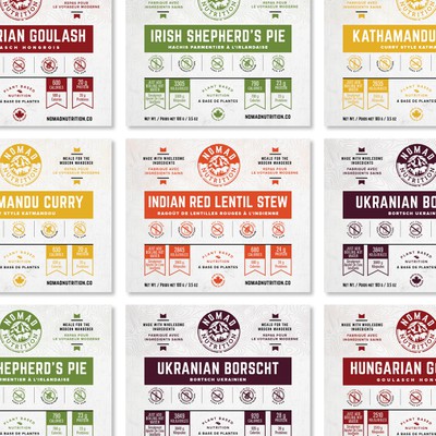 Nomad Nutrion Meals Labels