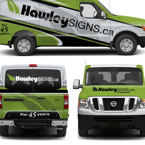 Wrapping design with the title 'hawleysigns'
