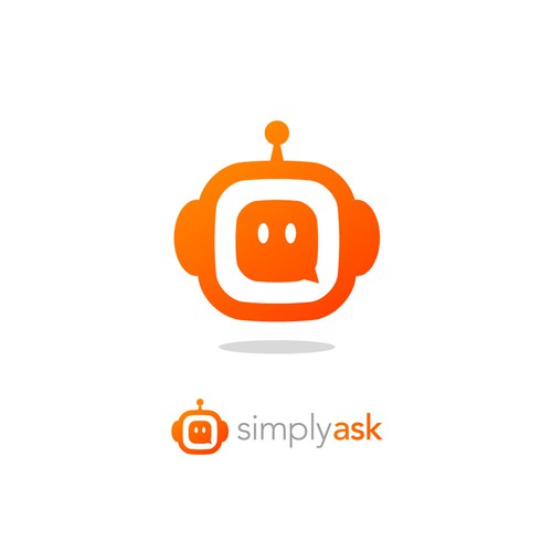 Speech bubble logo with the title 'SimplyAsk Logo Design Proposal (For sale)'